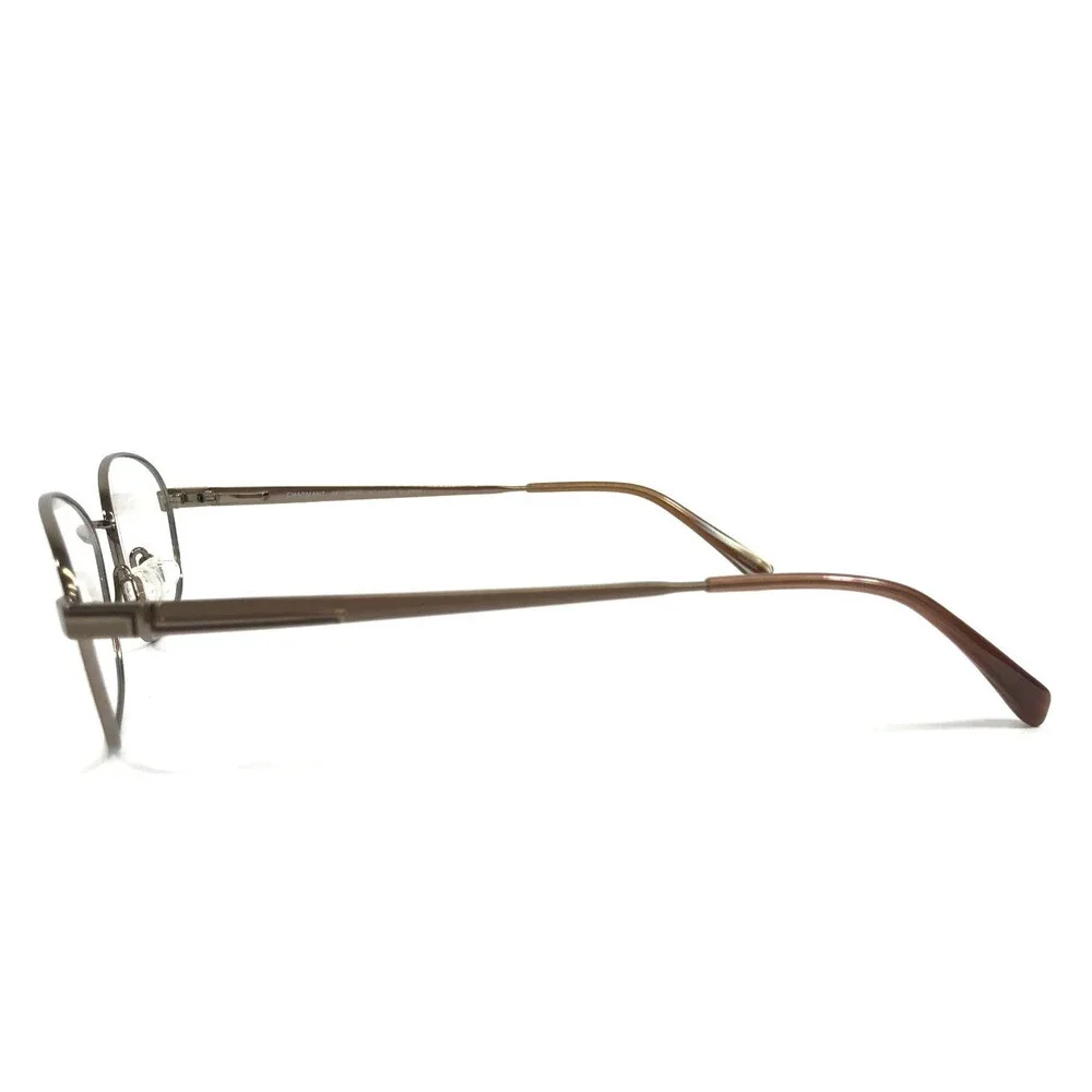 Charmant Eyeglasses Frames CH8186 BR Brown Rectangle Wire Rim Titanium 55-18-145